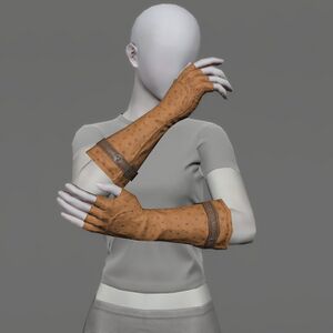 Fingerless Hard Leather Gloves