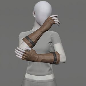 Aetherial Fingerless Goatskin Gloves