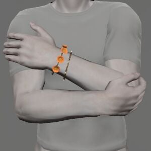 Orange Cornflower Wristlets