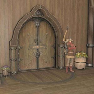 The door to the office within Quiver's Hold (Archer's Guild)