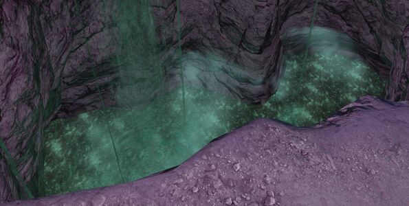 Looking into the pool of Aetherial Falls