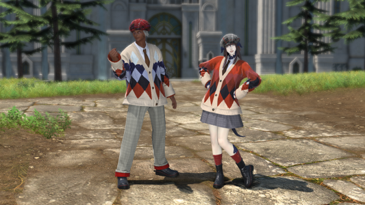 Promotional image - Cozy (left) and Comfy (right) Valentione's Attire