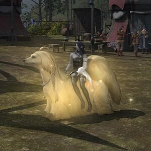 Females ride some horse-like mounts sidesaddle