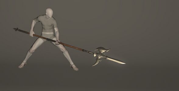 Aetherial Cobalt Halberd