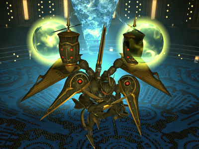 The Spread pattern visual. (Two Giant Orbs)