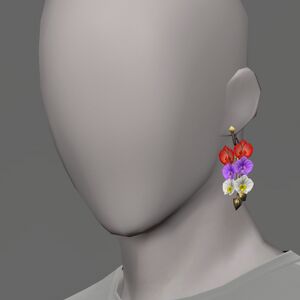 Rainbow Moth Orchid Earring