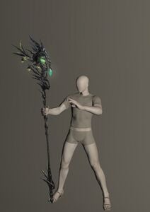 Augmented Black Willow Cane