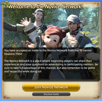 Mentor System and Novice Network - Final Fantasy XIV A Realm Reborn Wiki - FF14 ARR Community Wiki and Guide