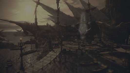 Wolves' Den Pier seen during the game credits