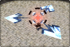 A Flare Marker on a player.