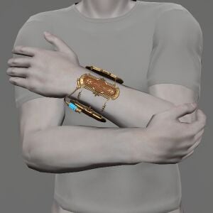 Augmented Bygone Brass Bracelet of Fending