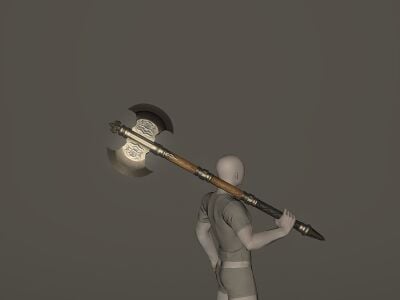 Aetherial Spiked Cobalt Labrys