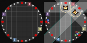Where to place Judgement Crystals and where to stand for Inception.