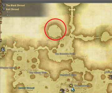 Glowfly location in the East Shroud