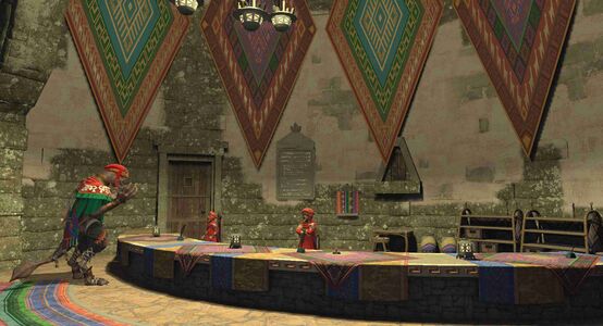 The inn's front desk