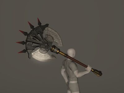 High Steel Battleaxe