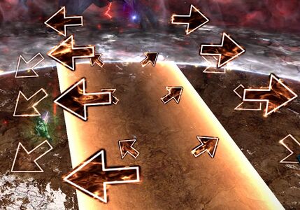 A bi-directional moving line AoE telegraph.