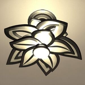 Forged Leaves Ceiling Light