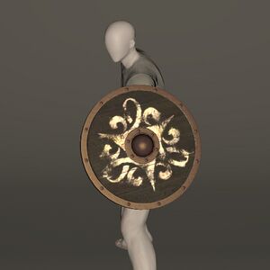 Plundered Round Shield