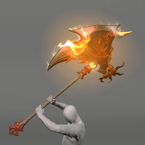 Suzaku's Flame-kissed Greataxe