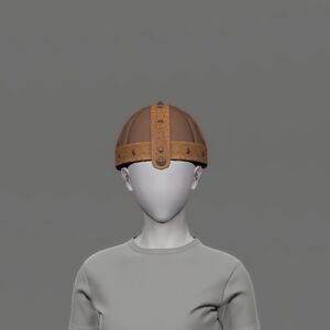 Hard Leather Pot Helm