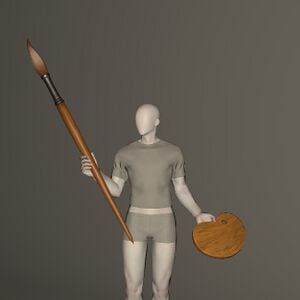 Weathered Round Brush