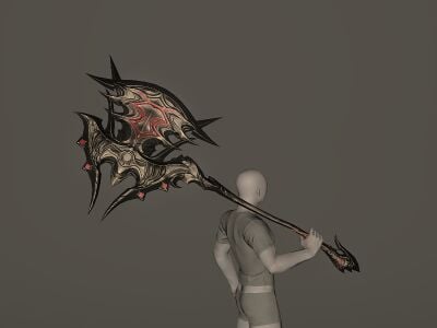 Titanium Gold Battleaxe