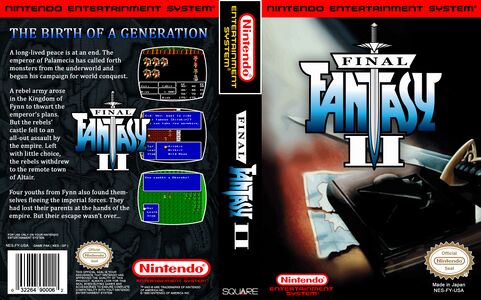 Back of the SNES box of Final Fantasy II (translated)