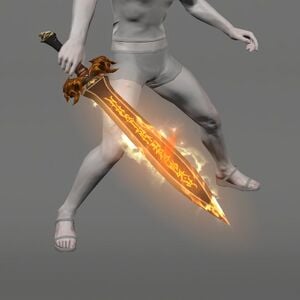Suzaku's Flame-kissed Longsword